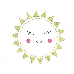 Stickdatei - Lachende Sonne 